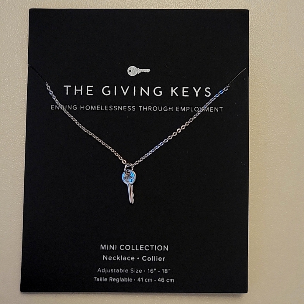 BELIEVE Key Necklace- Silver